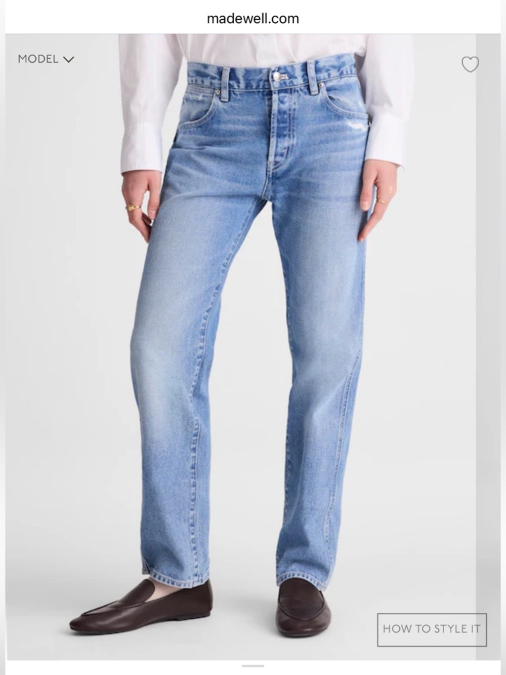 Madewell Easy Dean Straight Jean